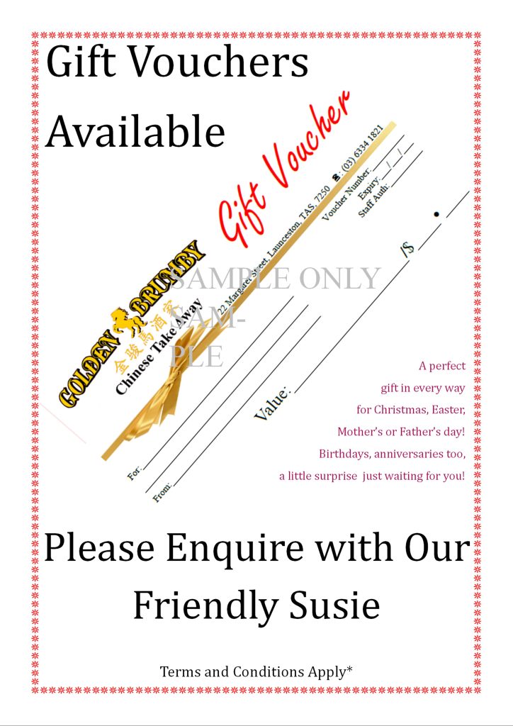 Golden Brumby Gift Vouchers Available-(poster)